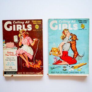 (2) Vintage "Calling All Girls" Magazines from 1961/1962 - VERY Cute!